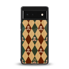 ted checkered pattern back phone cover | glass case for Google Pixel 6A