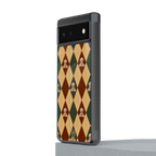 ted checkered pattern back phone cover | glass case for Google Pixel 6A