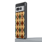 ted checkered pattern back phone cover | glass case for google pixel 7 pro
