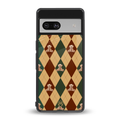 ted checkered pattern back phone cover | glass case for Google Pixel 7