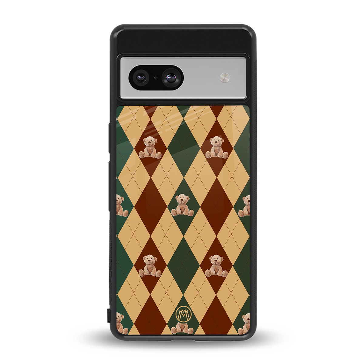 ted checkered pattern back phone cover | glass case for Google Pixel 7