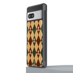 ted checkered pattern back phone cover | glass case for Google Pixel 7A