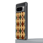 ted checkered pattern back phone cover | glass case for google pixel 8 pro