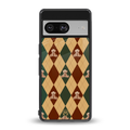 ted checkered pattern back phone cover | glass case for Google Pixel 8