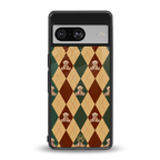 ted checkered pattern back phone cover | glass case for Google Pixel 8