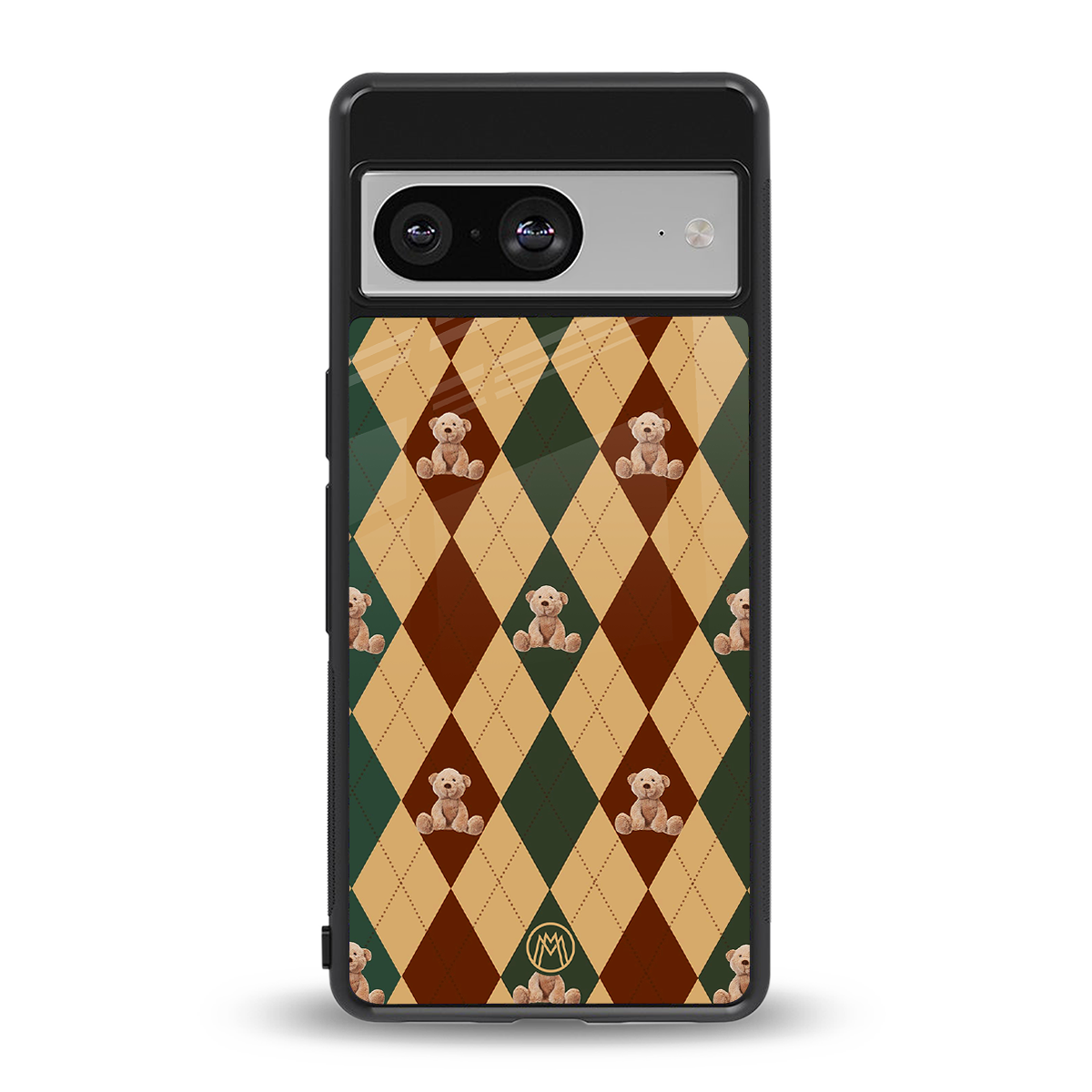 ted checkered pattern back phone cover | glass case for Google Pixel 8