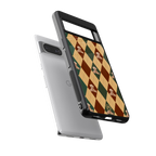 ted checkered pattern back phone cover | glass case for Google Pixel 8