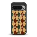 ted checkered pattern back phone cover | glass case for google pixel 9 pro