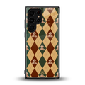 ted checkered pattern back phone cover | glass case for samsung galaxy s23 ultra