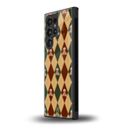 ted checkered pattern back phone cover | glass case for samsung galaxy s23 ultra