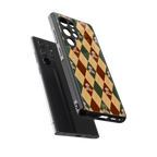 ted checkered pattern back phone cover | glass case for samsung galaxy s25 ultra