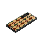 ted checkered pattern back phone cover | glass case for samsung galaxy s24
