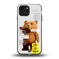 teddy back phone cover | glass case for iphone 13 mini