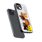 teddy back phone cover | glass case for iphone 13 mini