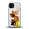teddy back phone cover | glass case for iphone 13