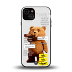 teddy back phone cover | glass case for iphone 13