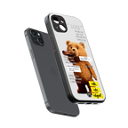 teddy back phone cover | glass case for iphone 15 plus