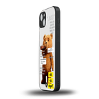 teddy back phone cover | glass case for iphone 15 plus
