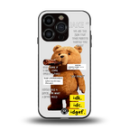 teddy back phone cover | glass case for iphone 15 pro