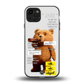 teddy back phone cover | glass case for iphone 15