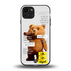 teddy back phone cover | glass case for iphone 14