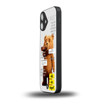 teddy back phone cover | glass case for iphone 16 plus