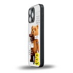 teddy back phone cover | glass case for iphone 16 pro max