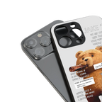 teddy back phone cover | glass case for iphone 13 pro max