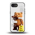 teddy back phone cover | glass case for iphone 16e