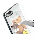 teddy back phone cover | glass case for iphone 16e