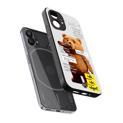 teddy back phone cover | glass case for nothing phone 1