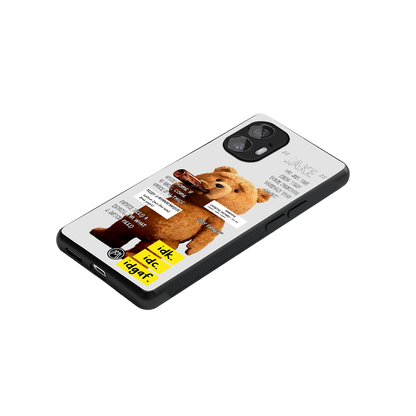 teddy back phone cover | glass case for nothing phone 2