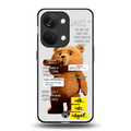 teddy back phone cover | glass case for oneplus nord 3