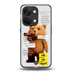 teddy back phone cover | glass case for oneplus nord 3