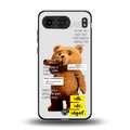 teddy back phone cover | glass case for oneplus nord 4