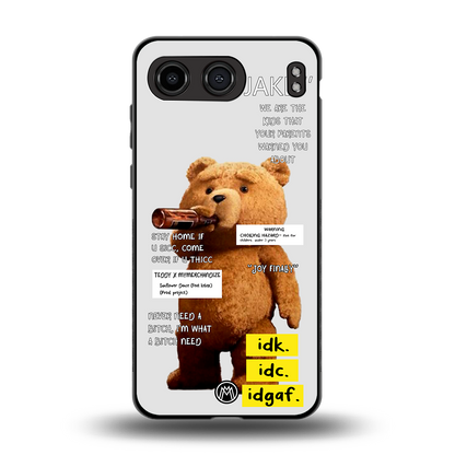 teddy back phone cover | glass case for oneplus nord 4