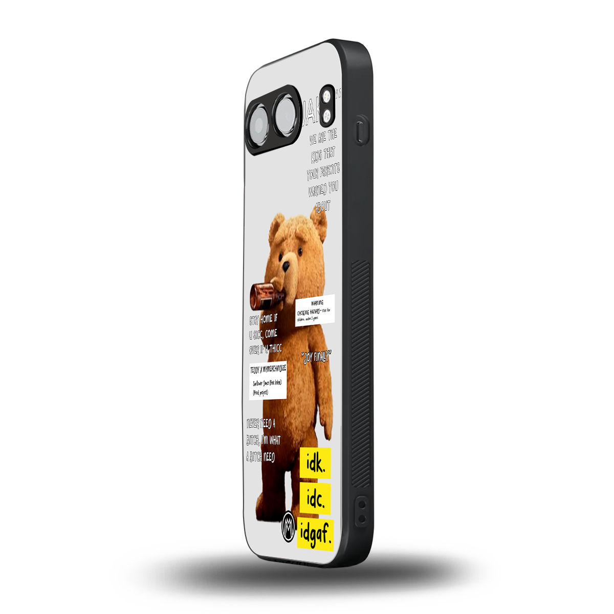 teddy back phone cover | glass case for oneplus nord 4