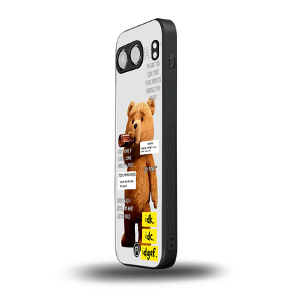teddy back phone cover | glass case for oneplus nord 4