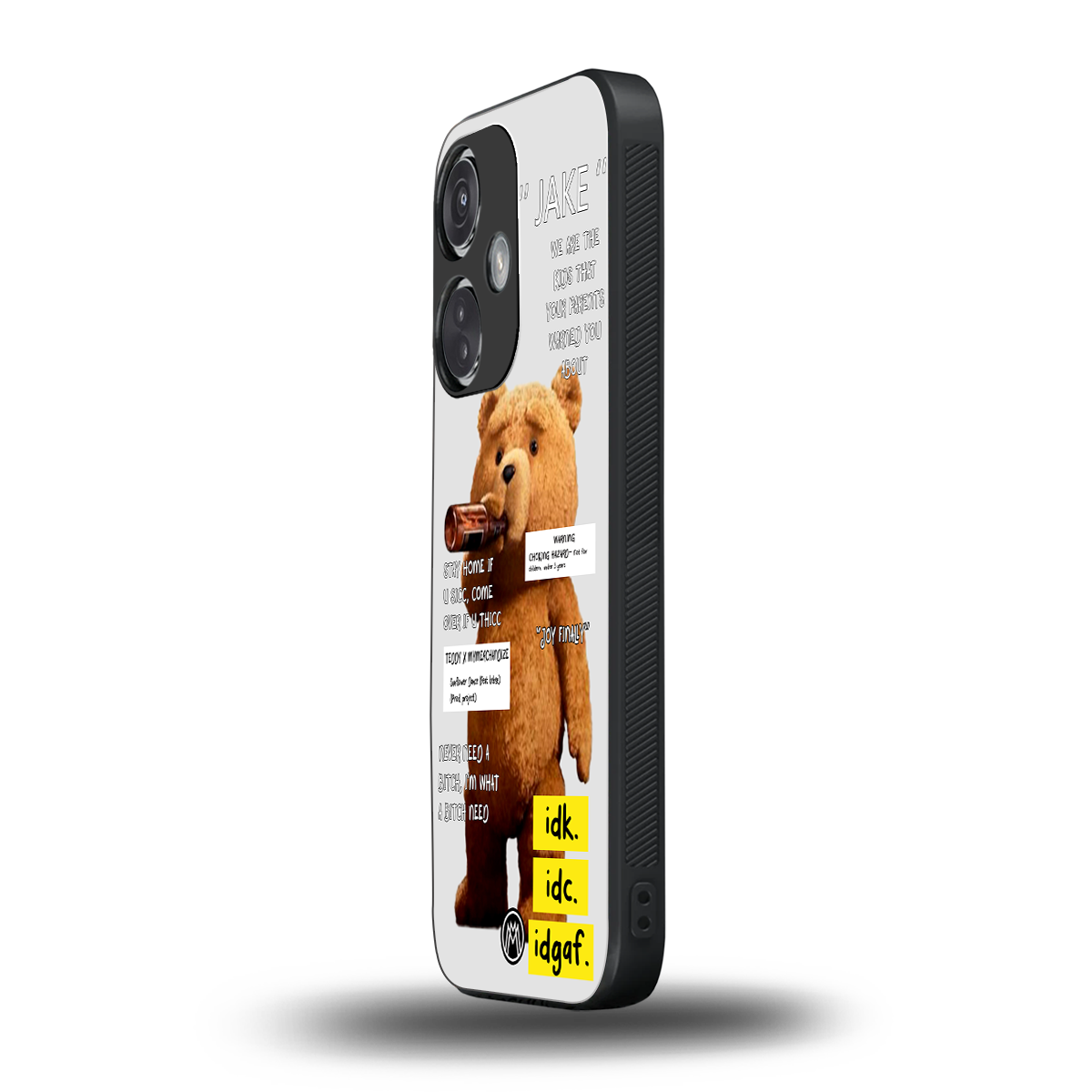teddy back phone cover | glass case for oneplus nord ce 3