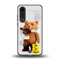 teddy back phone cover | glass case for oneplus nord ce 4 lite