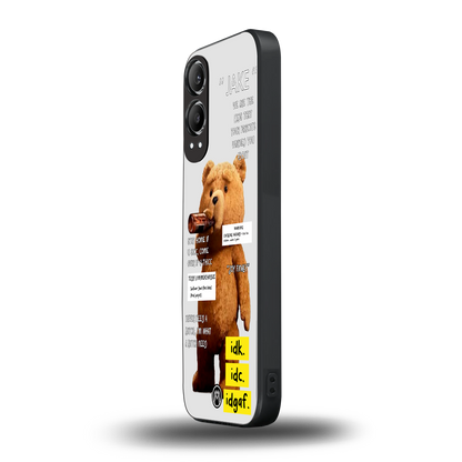 teddy back phone cover | glass case for oneplus nord ce 4 lite