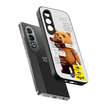 teddy back phone cover | glass case for oneplus nord ce 4