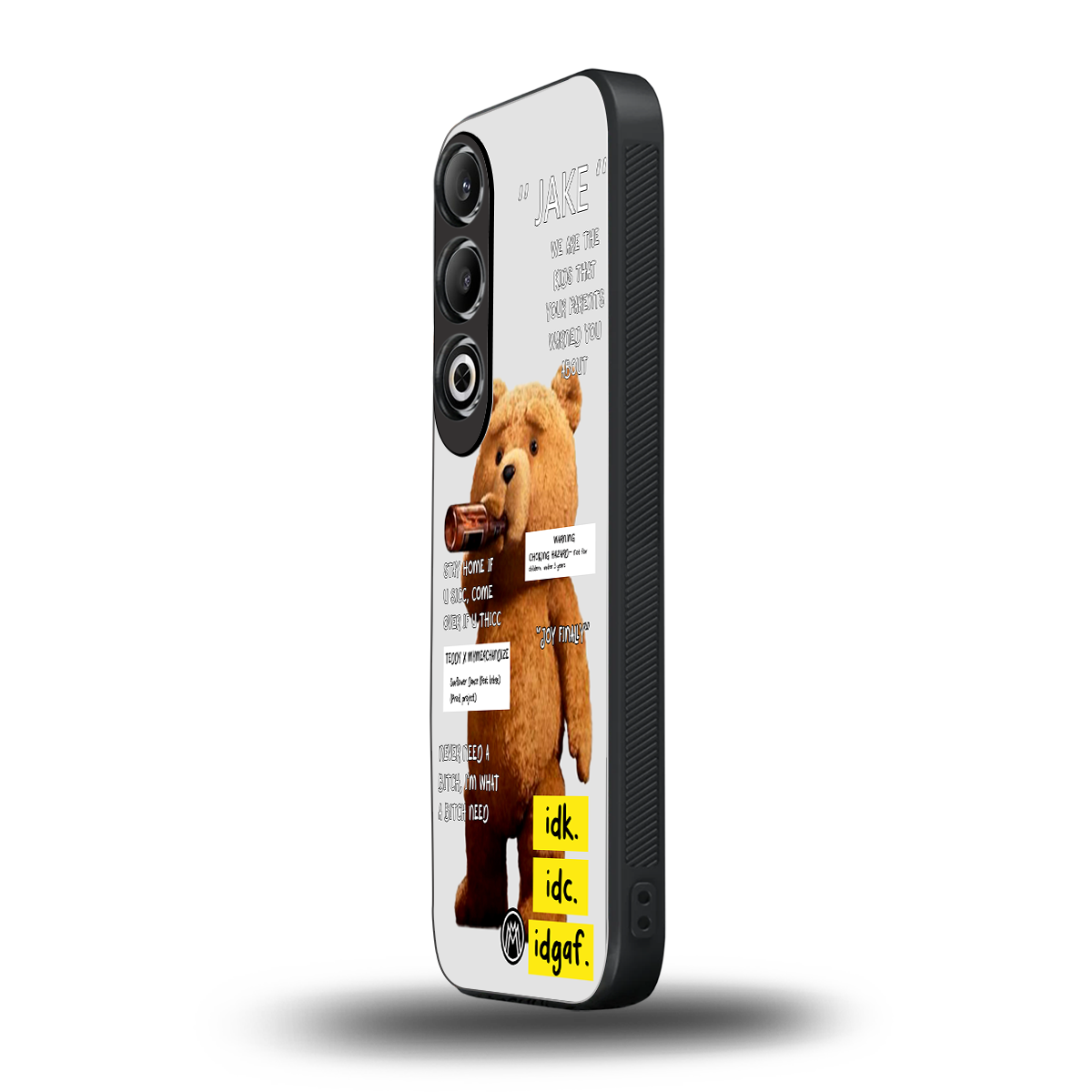 teddy back phone cover | glass case for oneplus nord ce 4