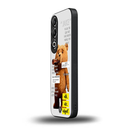 teddy back phone cover | glass case for oneplus nord ce 4