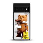 teddy back phone cover | glass case for google pixel 6 pro
