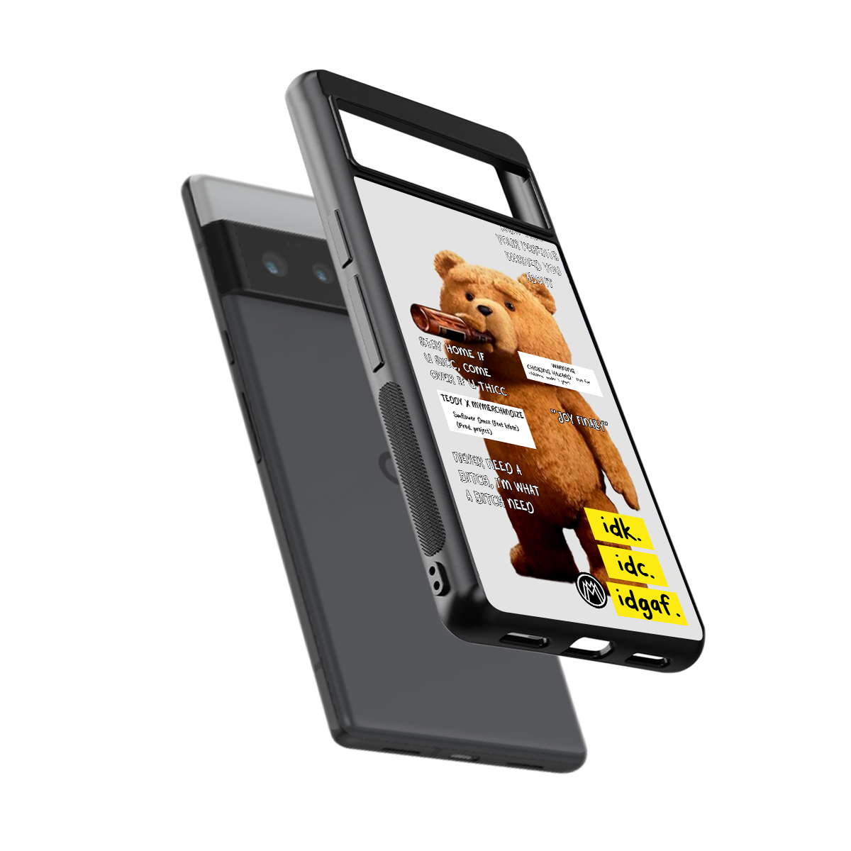 teddy back phone cover | glass case for google pixel 6 pro