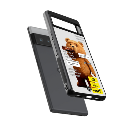 teddy back phone cover | glass case for google pixel 6 pro