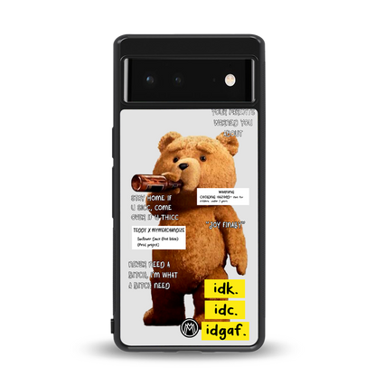 teddy back phone cover | glass case for Google Pixel 6A