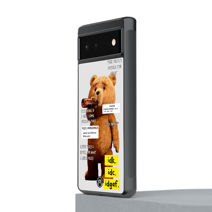 teddy back phone cover | glass case for Google Pixel 6A