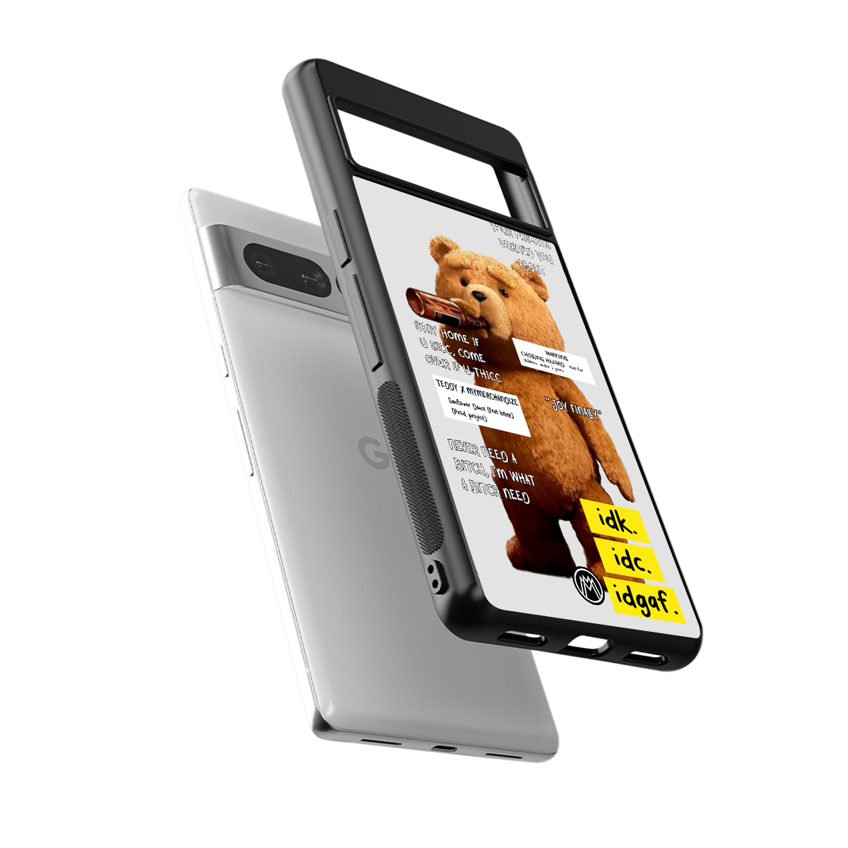 teddy back phone cover | glass case for google pixel 7 pro